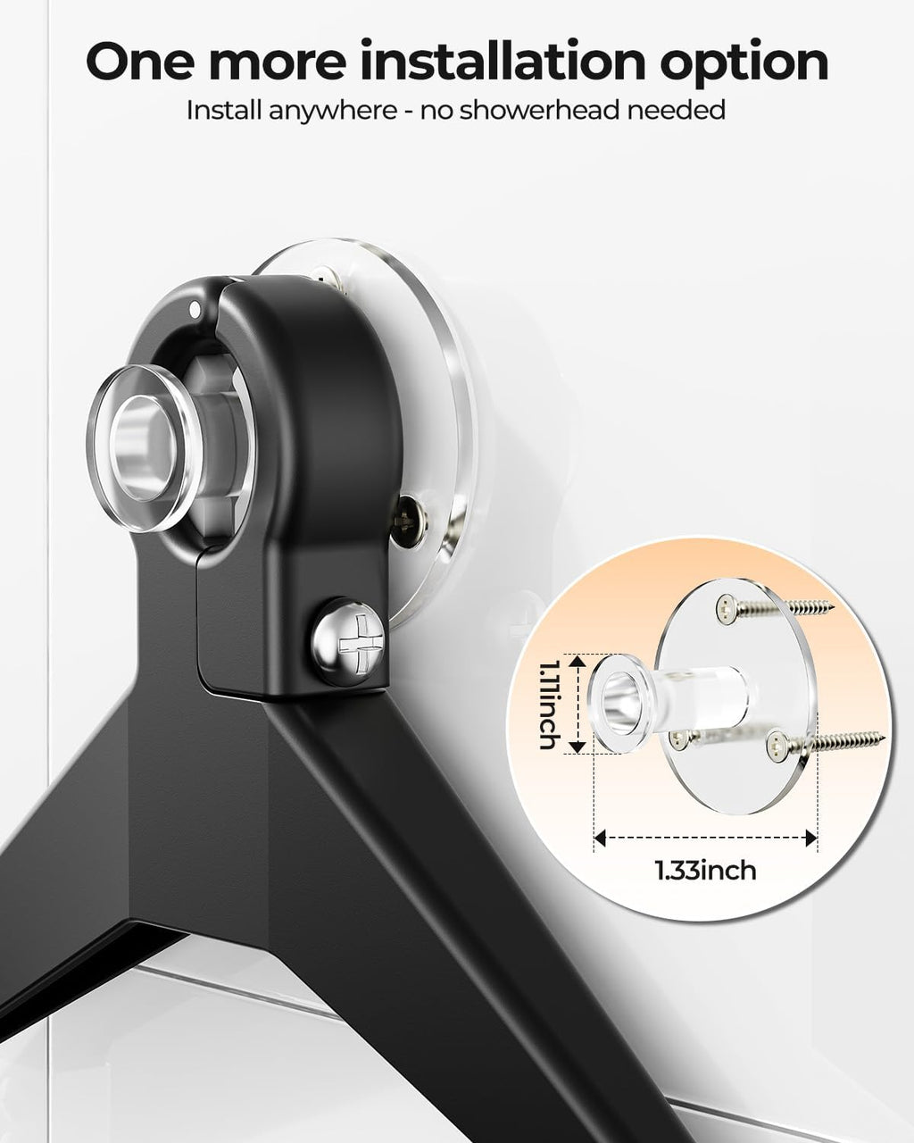 Black 4 Tier No Drill Hanging Shower Caddy
