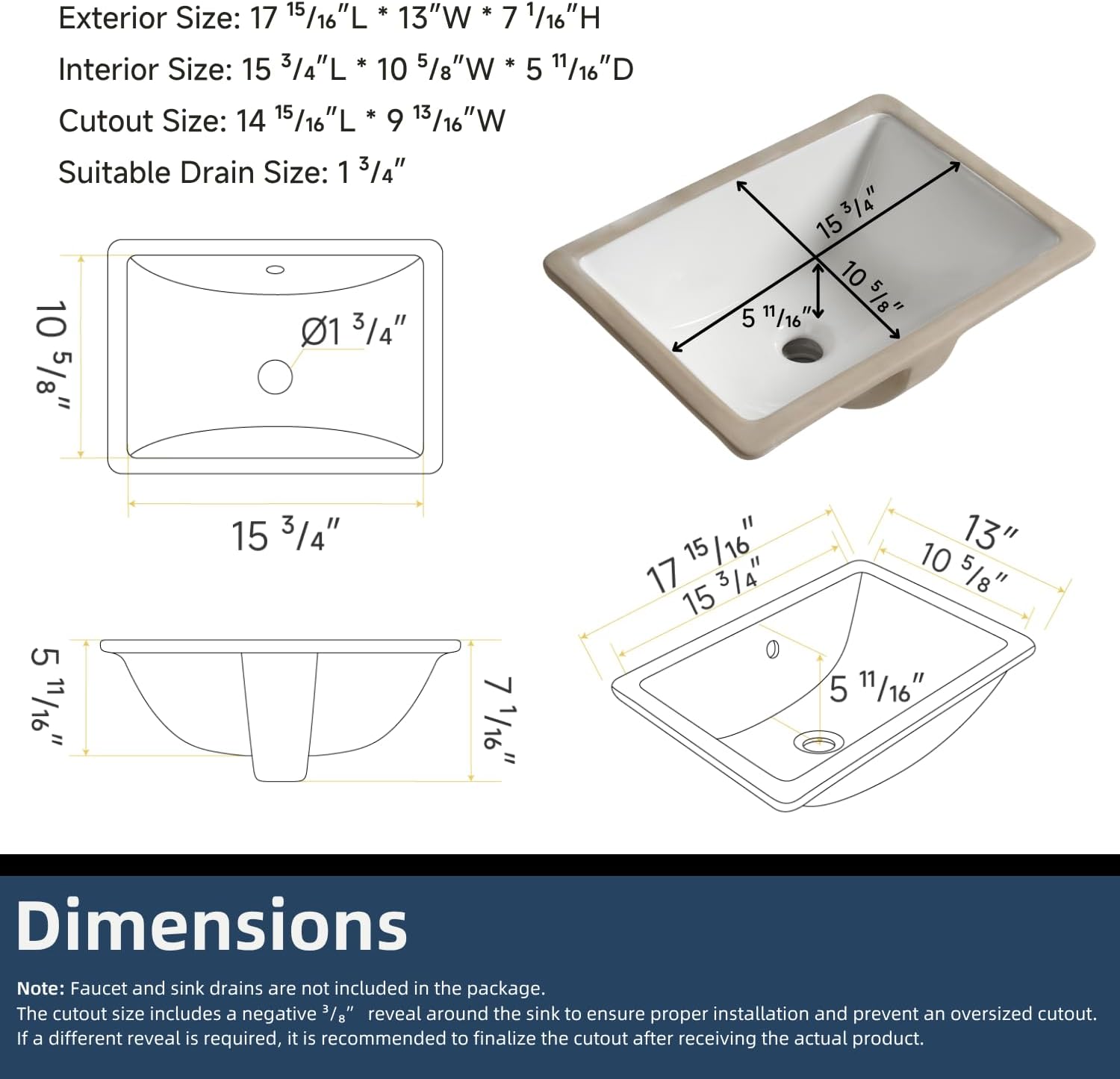 Compact White Ceramic Undermount Bathroom Sink