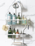 Silver 3 Tier Aluminum Hanging Shower Caddy