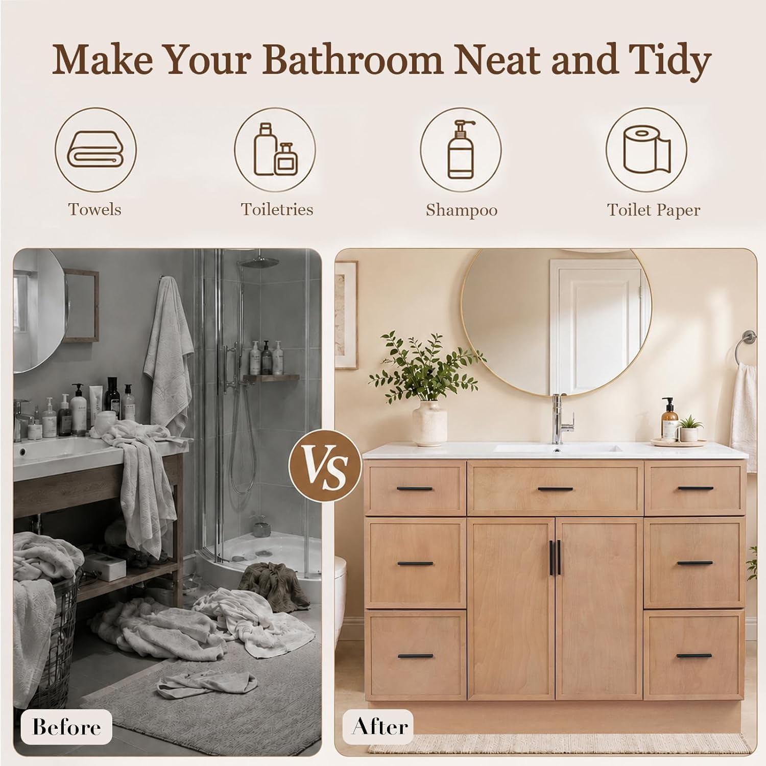 48 Inch Wood Drawer Bathroom Vanity Sink