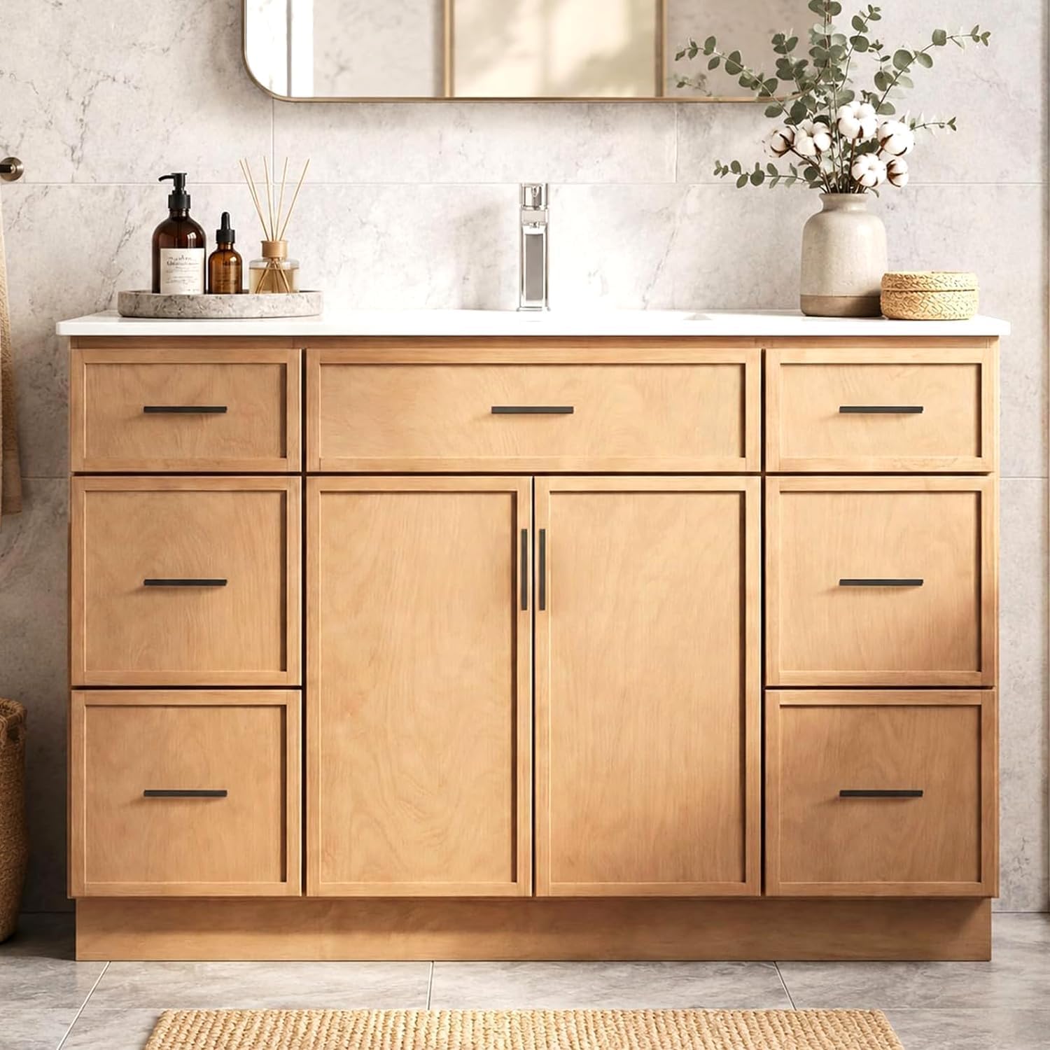 48 Inch Wood Drawer Bathroom Vanity Sink