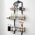 Black 3 Tier Adjustable Hanging Shower Caddy