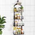 Black 4 Tier No Drill Hanging Shower Caddy