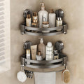 No Drill Suction Corner Shower Shelves 2 Pack