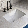 Compact White Ceramic Undermount Bathroom Sink